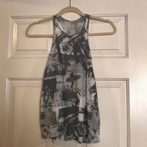 Grey and white summer tank top; size xs